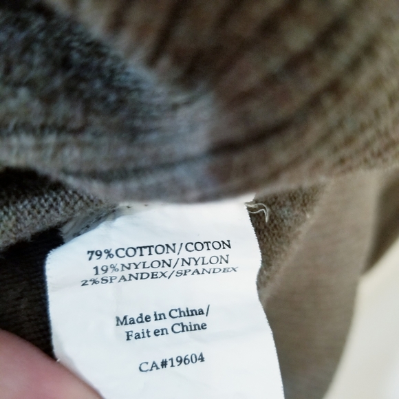 3/$45 Urban Behavior | Grey Tan Cotten Turtleneck Top Sweater - Picture 3 of 5